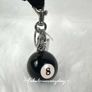 Coach Eight Ball Bag Charm Keychain Keyring CEA15 NWT